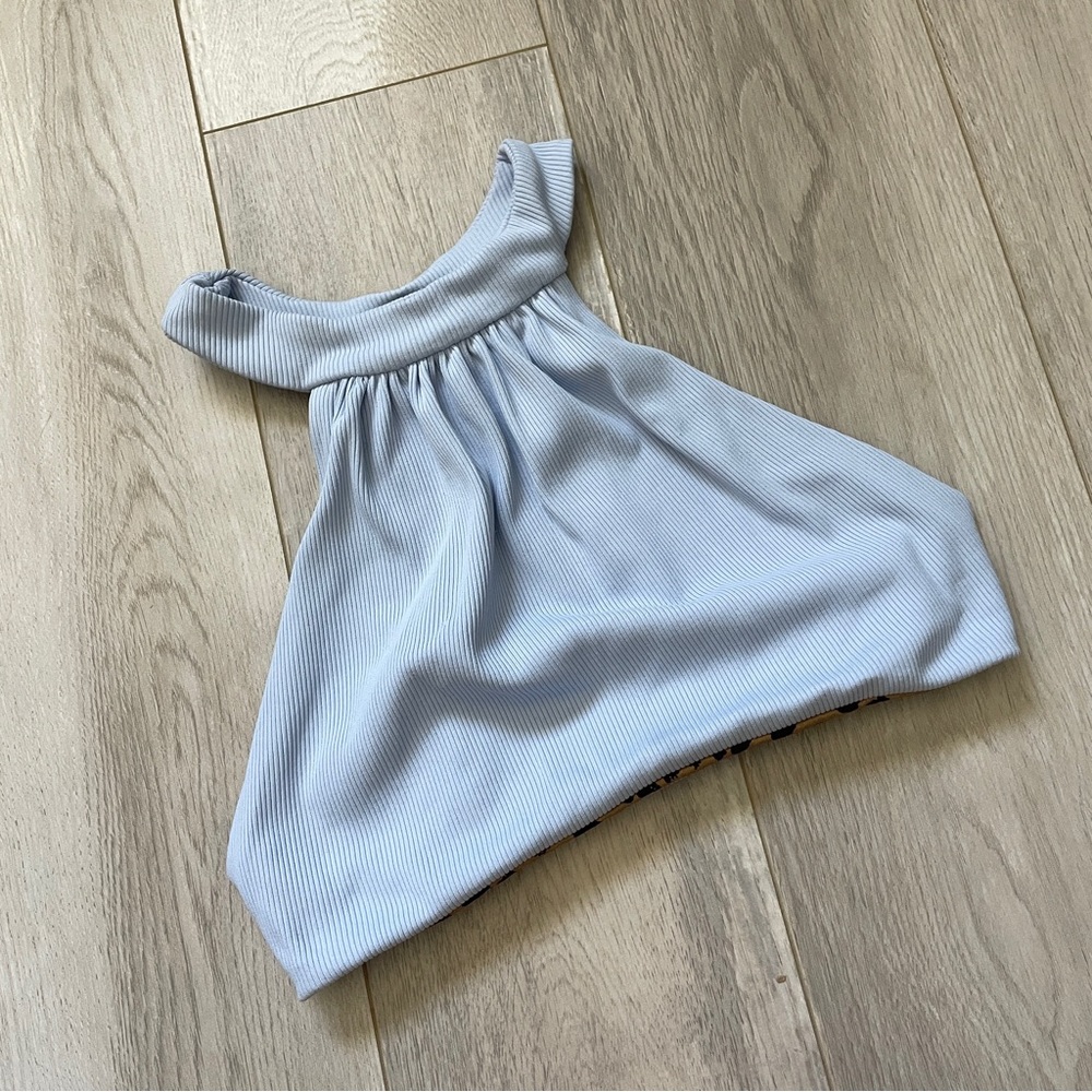 Boys + Arrows Top halter neckline bikini womens Blue xsmall swim vacation beach